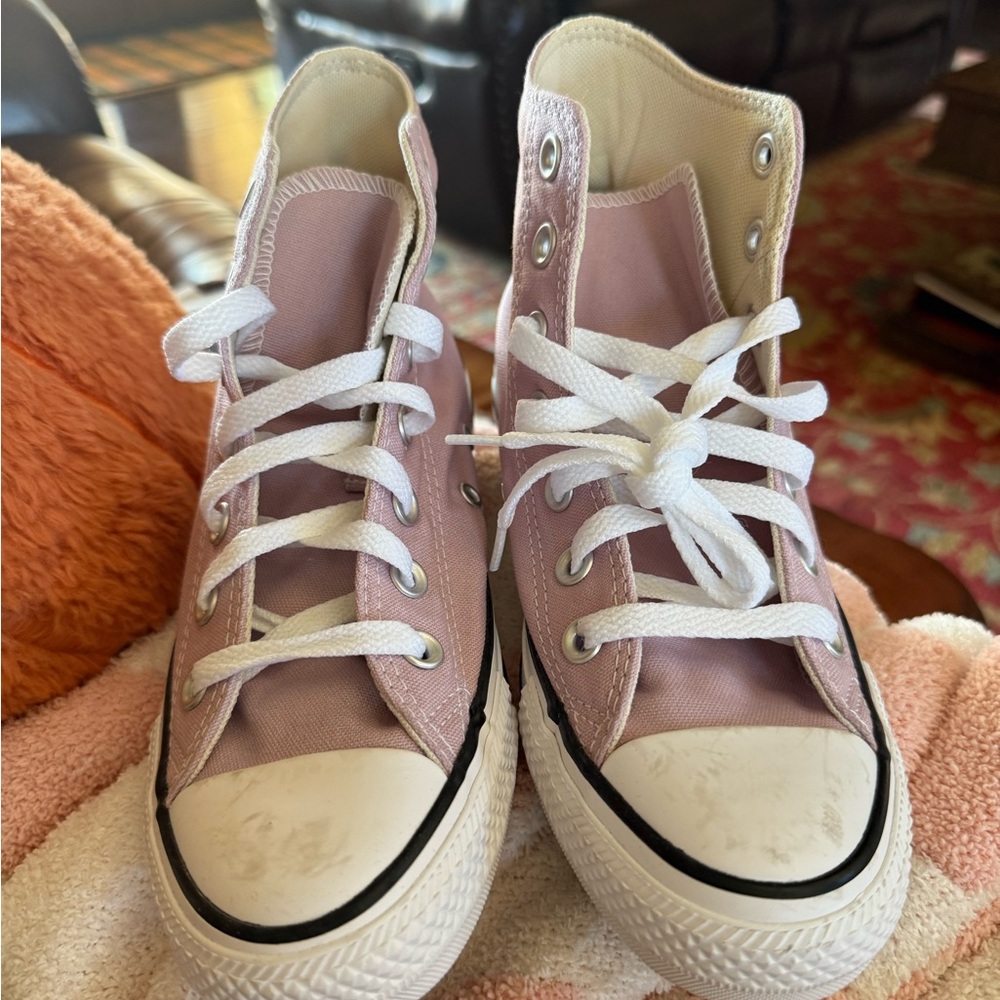 Converse Light Pink High-Top Sneakers
